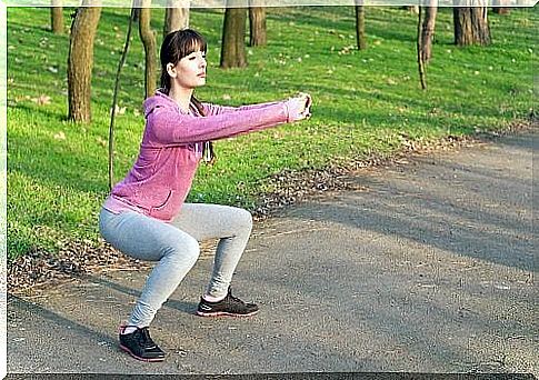 Sit-ups in the park