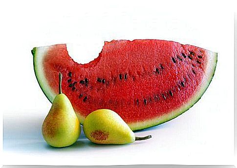 Watermelon and pears