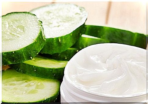 Cucumber cream - sagging skin of the face