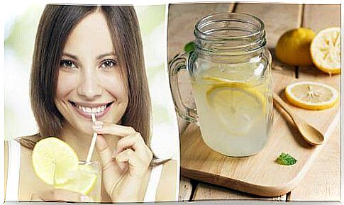 lemon juice and smiling woman